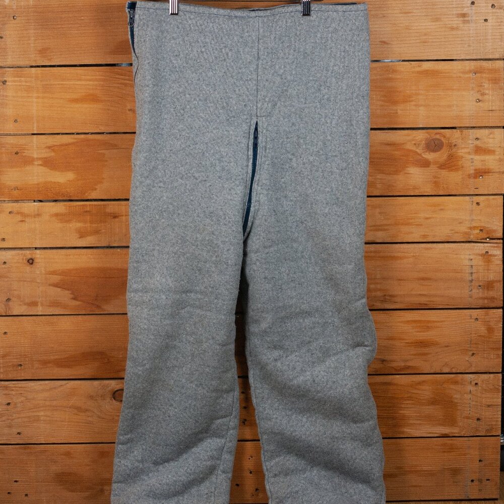 Vintage 80s REI Deep Pile Fleece Pants in Heather Grey - LG